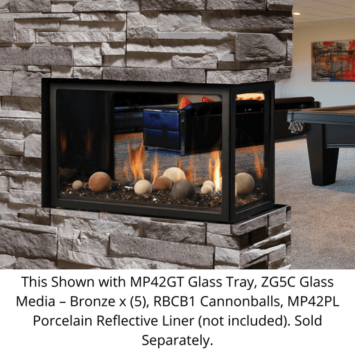 Kingsman 43" MCVP42H Multi-sided Clean View Peninsula Direct Vent Gas Fireplace Kingsman