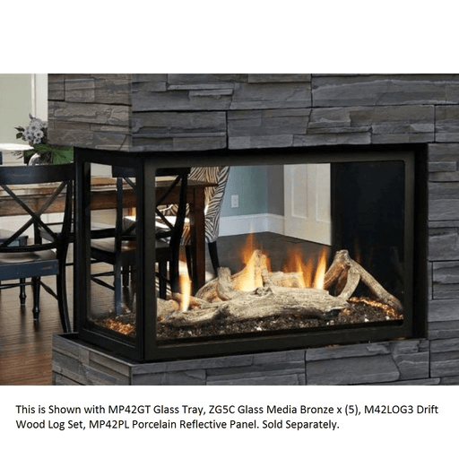 Kingsman 43" MCVP42H Multi-sided Clean View Peninsula Direct Vent Gas Fireplace Kingsman