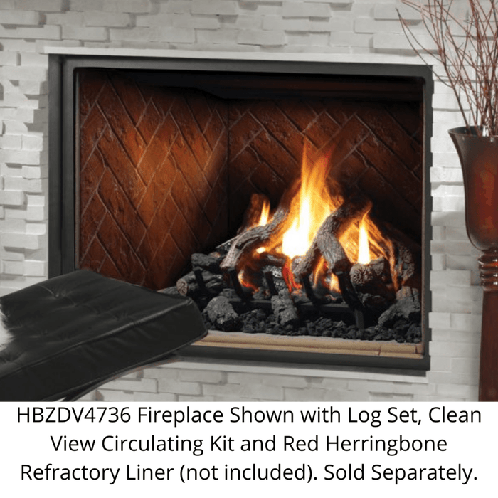 Kingsman HBZDV4736 47" Zero Clearance Intermittent Pilot Control, Natural Gas Direct Vent Fireplace Kingsman