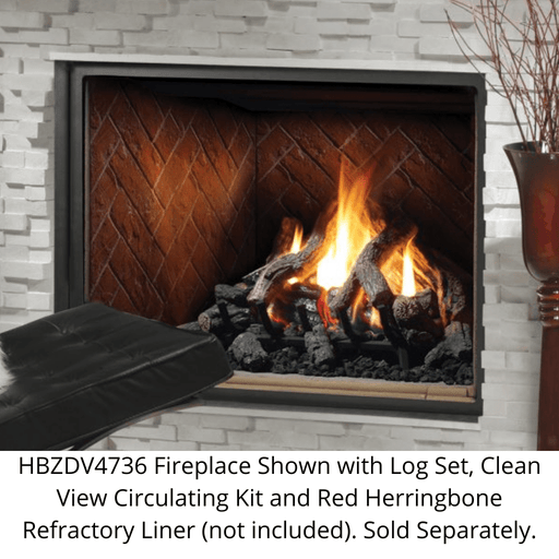 Kingsman HBZDV4736 47" Zero Clearance Millivolt Control, Propane Gas Direct Vent Fireplace Kingsman