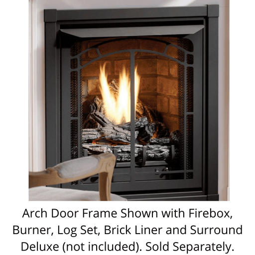 Arch Door Frame for ZVF24 Series Fireplaces - angle view