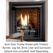 Arch Door Frame for ZVF24 Series Fireplaces - angle view