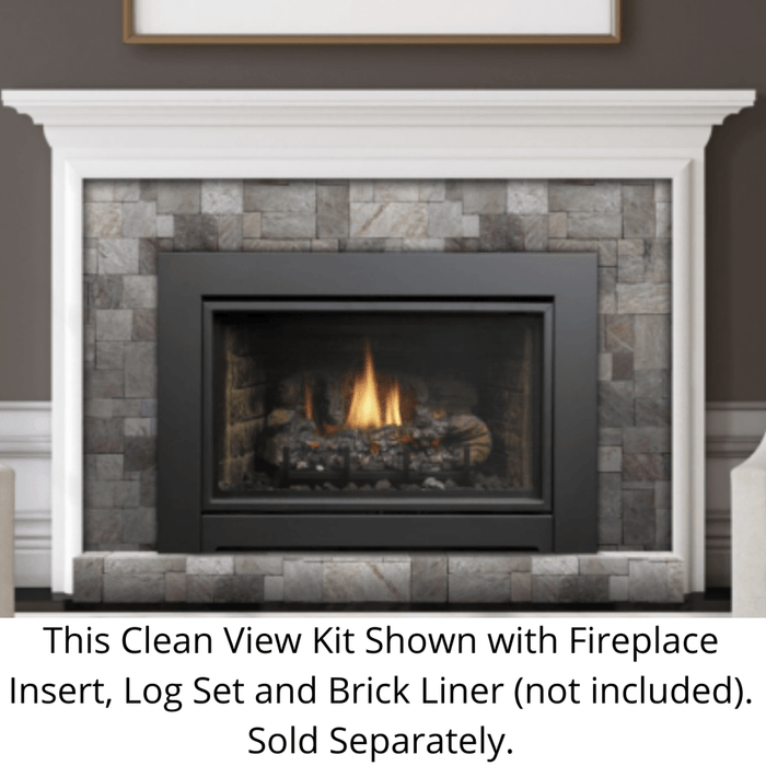 Kingsman Clean View Kit with Safety Screen for IDV34 Series Fireplace Inserts Kingsman