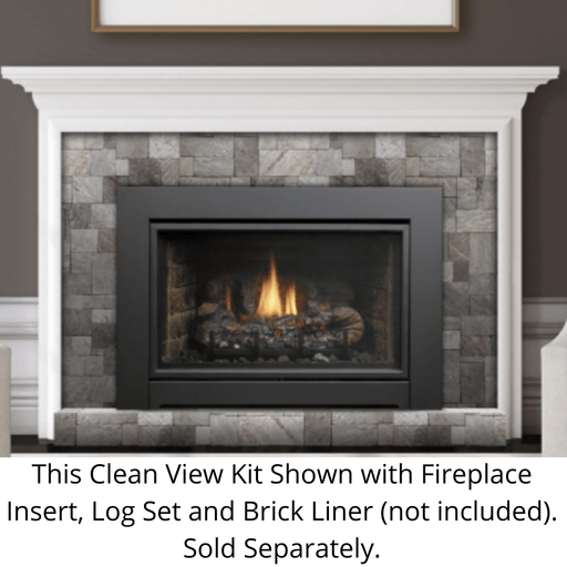 Kingsman Clean View Kit with Safety Screen for IDV44 Series Fireplace Inserts Kingsman