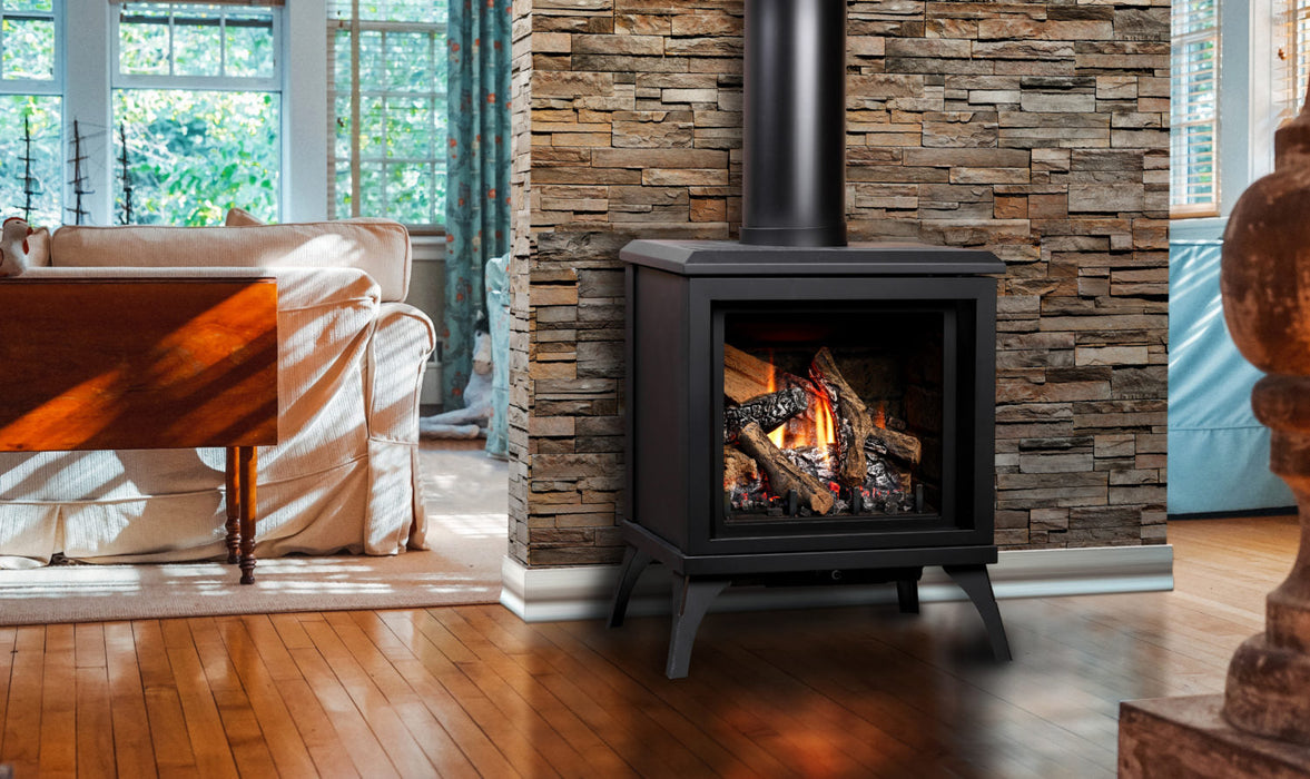 Kingsman FDV200S 23" Freestanding Intermittent Pilot Proflame 2, Natural Gas Direct Vent Stove FDV200SNE2 Kingsman