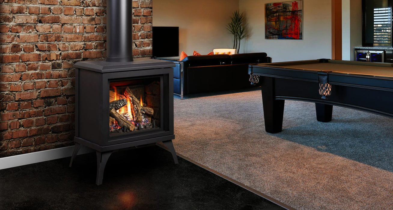 Kingsman FDV200S 23" Freestanding Intermittent Pilot Proflame 2, Natural Gas Direct Vent Stove FDV200SNE2 Kingsman