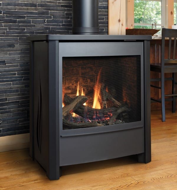 Kingsman Side Doors Black Frame With Charcoal Solid Panel for FDV451 Direct Vent Stove (F451SDSBL) Kingsman