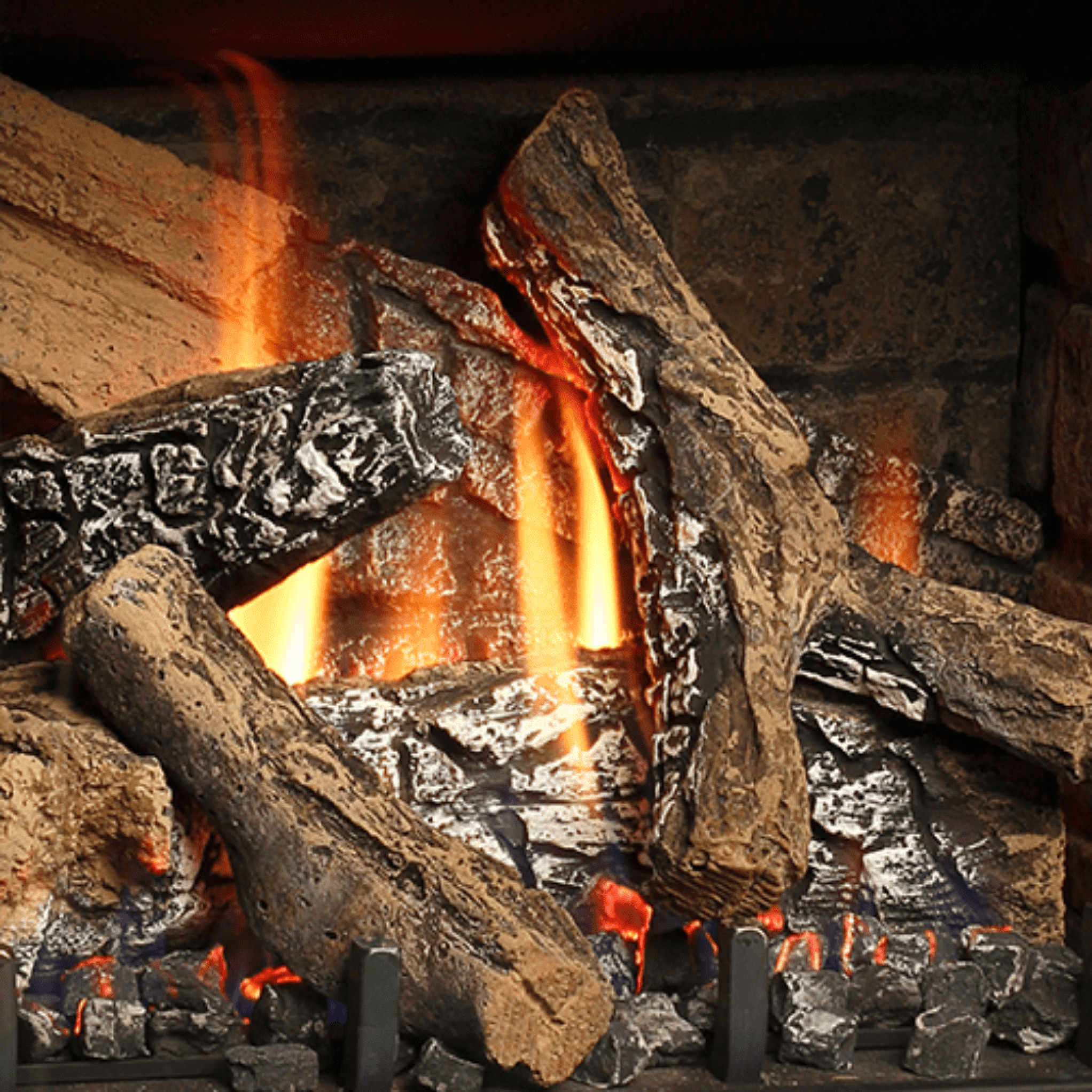 Kingsman Five Piece Cast Split Oak Log Set for FDV200S Gas Stove (LOGC ...