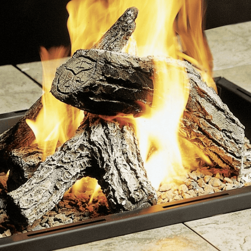 Kingsman Four Piece Cast Oak Log Set for Kingsman Outdoor Fire pit Kingsman