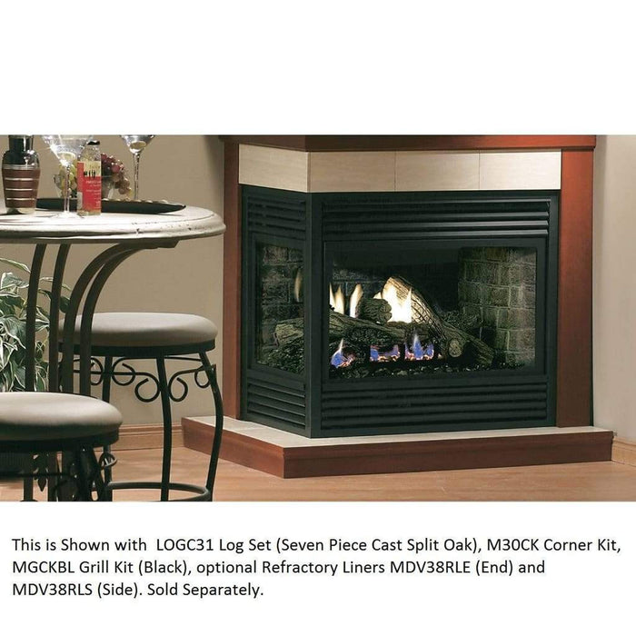 Kingsman MDV31 Direct Vent Multi-Sided Gas Fireplace with Left/Right Hand Burner Kingsman