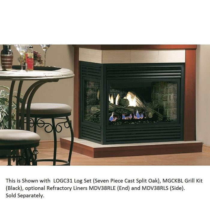 Kingsman Tempered Glass Corner View Kit for Multi-Sided See-Through Fireplace Kingsman