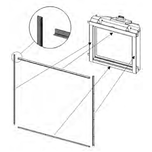 Kingsman Tile Lip Kit for Kingsman Fireplaces Only (ZCV-TLK) Kingsman