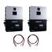 EG4 12kW Off-Grid Split Phase Inverter Bundle [BNDL-E6000-2] - Front view of two EG4 12kW Off-Grid Split Phase Inverters paired with battery to inverter cables in a bundle