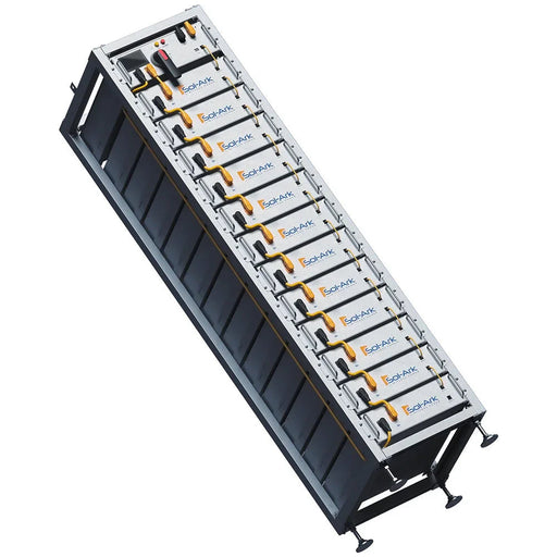 Green Vista Living Sol-Ark 60kWh Battery Bank IP20 Indoor L3-HV-60KWH-60K Power Station - Side View