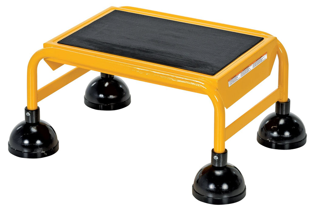 Vestil LAD-1-Y steel commercial spring loaded ladder - view 2