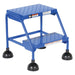 Vestil LAD-2-B-P Steel Commercial Spring Loaded Ladders 58 Degree 2 Perforated 16 in. Step Width 300 lb. Capacity Blue
