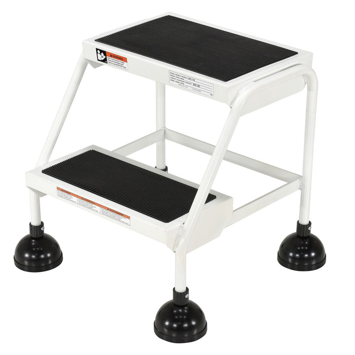 Vestil LAD-2-W steel commercial spring loaded ladder - view 2