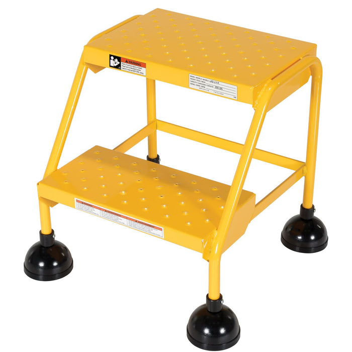 Vestil LAD-2-Y-P steel commercial spring loaded ladders - view 2