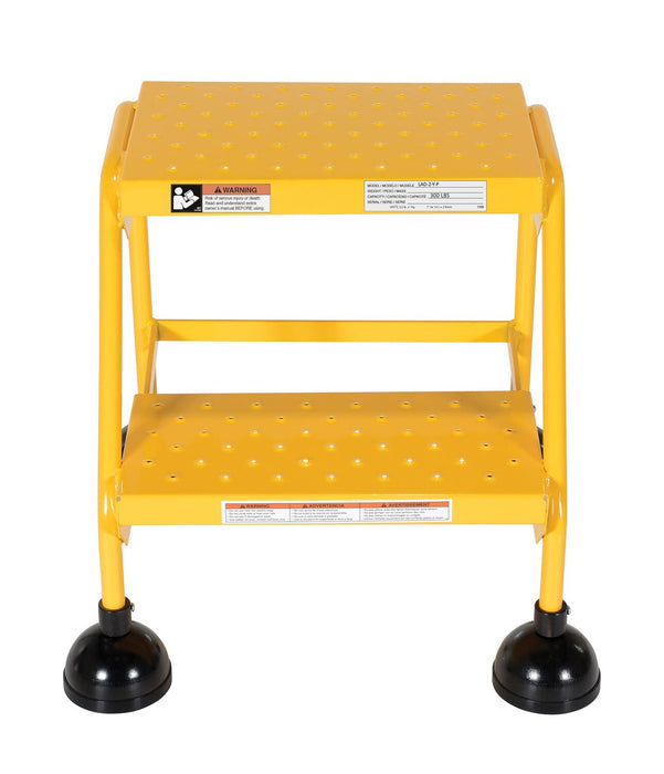 Vestil LAD-2-Y-P steel commercial spring loaded ladders - view 3