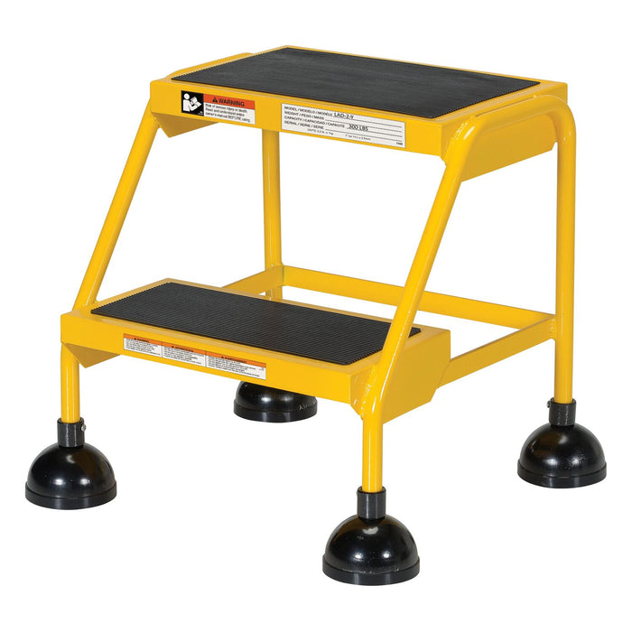 Vestil LAD-2-Y steel commercial spring loaded ladder - view 2