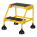 Vestil LAD-2-Y steel commercial spring loaded ladder - view 2