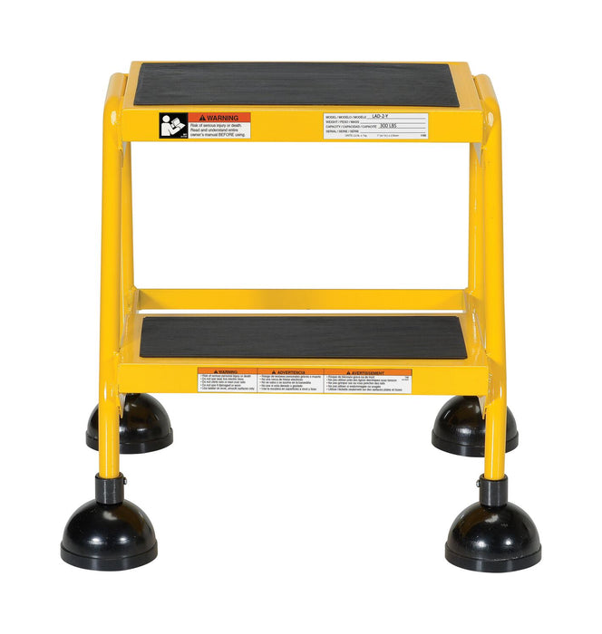 Vestil LAD-2-Y steel commercial spring loaded ladder - view 3