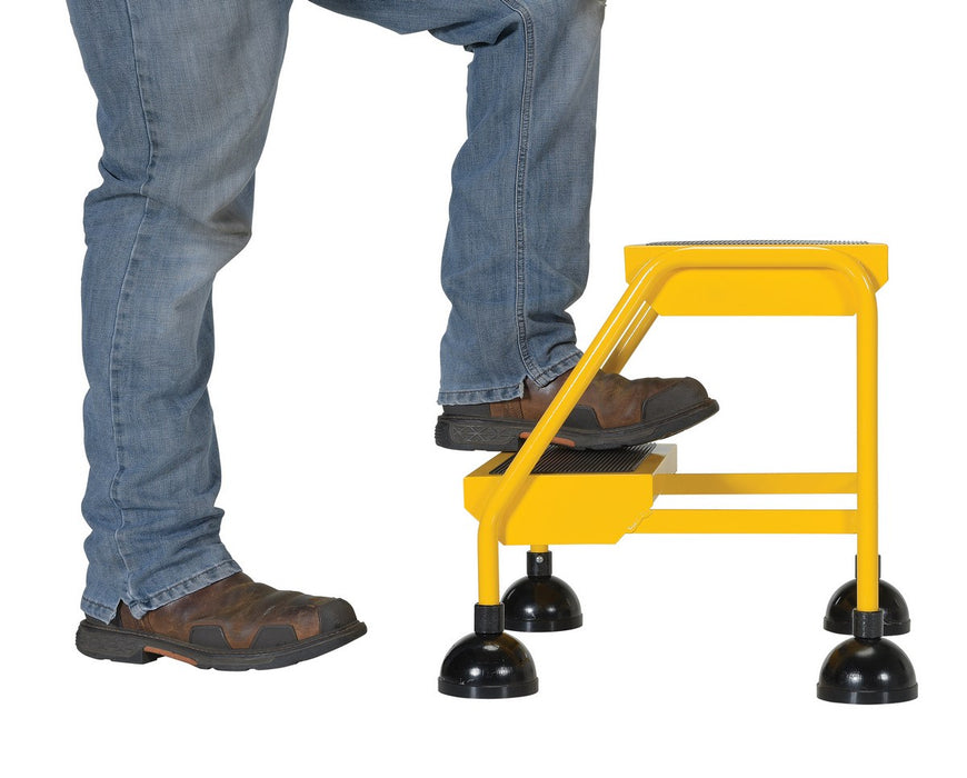 Vestil LAD-2-Y steel commercial spring loaded ladder - view 5