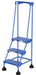 Vestil LAD-3-B-P Steel Commercial Spring Loaded Ladders 58 Degree 3 Perforated 16 in. Step Width 300 lb. Capacity Blue