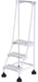 Vestil LAD-3-W-P Steel Commercial Spring Loaded Ladders 58 Degree 3 Perforated 16 in. Step Width 300 lb. Capacity White
