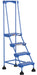 Vestil LAD-4-B-P Steel Commercial Spring Loaded Ladders 58 Degree 4 Perforated 16 in. Step Width 300 lb. Capacity Blue