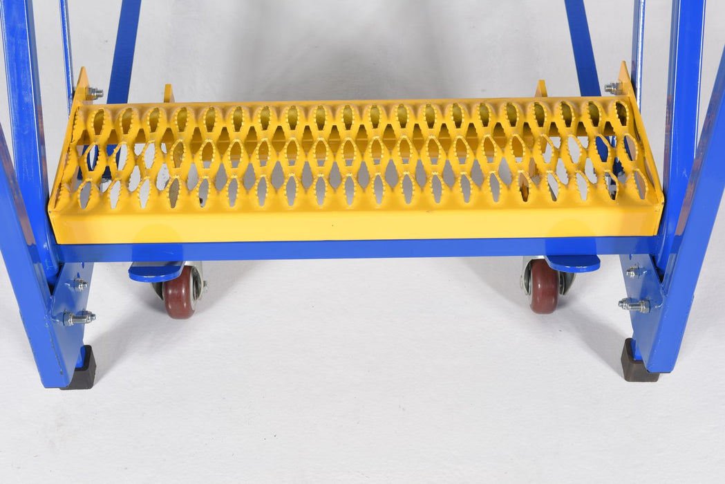 Vestil LAD-7-14-G steel rolling warehouse ladder - view 6