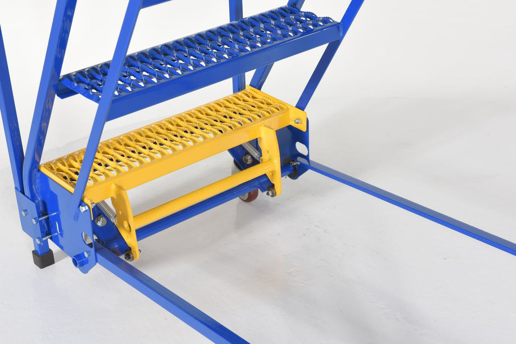 Vestil LAD-7-14-G steel rolling warehouse ladder - view 7