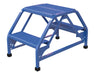 Vestil LAD-DD-18-2-P Steel Double Sided Ladder 2 Perforated Step 16-13/16 in. Width 350 lb. Capacity Blue