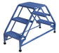 Vestil LAD-DD-18-3-P Steel Double Sided Ladder 3 Perforated Step 16-13/16 in. Width 350 lb. Capacity Blue