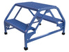 Vestil LAD-DD-26-2-P Steel Double Sided Ladder 2 Perforated 23-9/16 in. Step Width 350 lb. Capacity Blue
