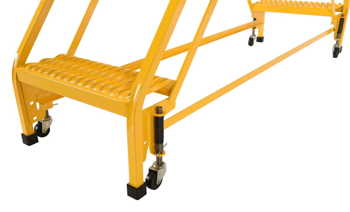 Vestil LAD-DD-P-18-4-G steel double sided step ladder - view 5