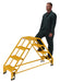 Vestil LAD-DD-P-18-4-G steel double sided step ladder - view 7