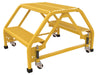 Vestil LAD-DD-P-26-2-P Steel Double Sided Step Ladder 2 Perforated 23-9/16 in. Step Width 350 lb. Capacity Yellow