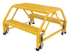 Vestil LAD-DD-P-32-2-G Steel Double Sided Step Ladder 2 Grip Strut 30-1/4 in. Step Width 350 lb. Capacity Yellow