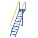 Vestil LAD-FM-108 Steel Folding Mezzanine Ladder 108 in. Mezzanine Height 24-1/4 in. Step Width 350 lb. Capacity Blue