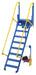 Vestil LAD-FM-84-PSO Steel Folding Mezzanine Ladder with 115V Power Storage 84 in. Mezzanine Height 23-5/8 in. Step Width 350