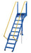 Vestil LAD-FM-96 Steel Folding Mezzanine Ladder 96 in. Mezzanine Height 24-1/4 in. Step Width 350 lb. Capacity Blue