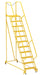 Vestil LAD-MM-11-G-YL Steel Maintenance Ladder 58 Degree 11 Grip Strut 24 in. Step Width 350 lb. Capacity Yellow