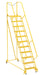 Vestil LAD-MM-11-P-YL Steel Maintenance Ladder 58 Degree 11 Perforated 24 in. Step Width 350 lb. Capacity Yellow
