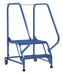 Vestil LAD-MM-2-G Steel Maintenance Ladder 58 Degree 2 Grip Strut 24 in. Step Width 350 lb. Capacity Blue