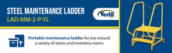 Vestil LAD-MM-2-P-YL steel maintenance ladder feature overview 2