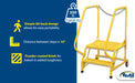 Vestil LAD-MM-2-P-YL steel maintenance ladder feature overview 1