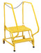 Vestil LAD-MM-2-P-YL Steel Maintenance Ladder 58 Degree 2 Perforated 24 in. Step Width 350 lb. Capacity Yellow