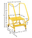 Vestil LAD-MM-2-P-YL steel maintenance ladder dimensions diagram