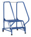 Vestil LAD-MM-2-P Steel Maintenance Ladder 58 Degree 2 Perforated 24 in. Step Width 350 lb. Capacity Blue